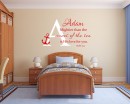 NaPsalm 93:4 Mightier than the waves of the sea - Nautical Nursery Sailor wall decal Child Personalized Monogram ​